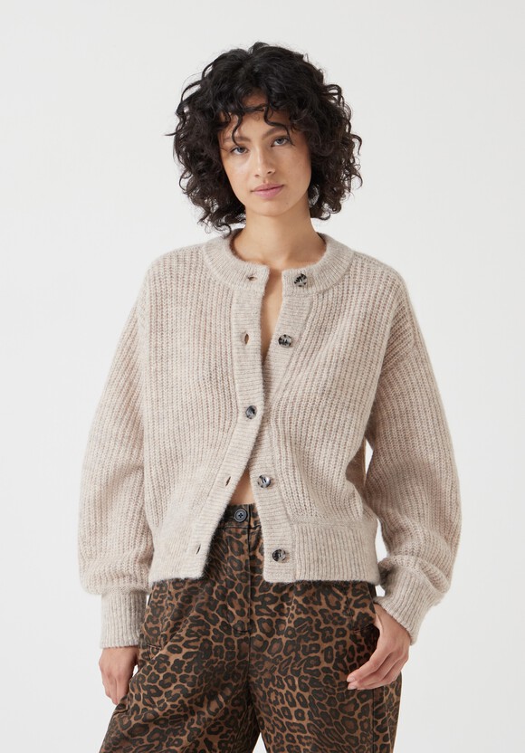 Chunky Ribbed Knitted Cardigan