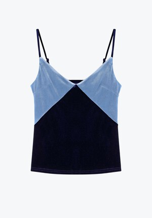 Velour Colourblock Cami