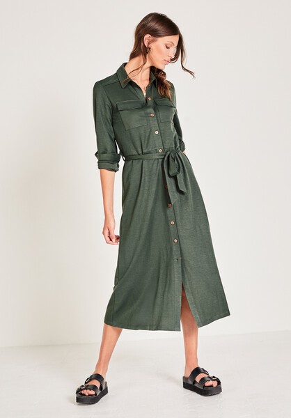 Kate Jersey Shirt Dress