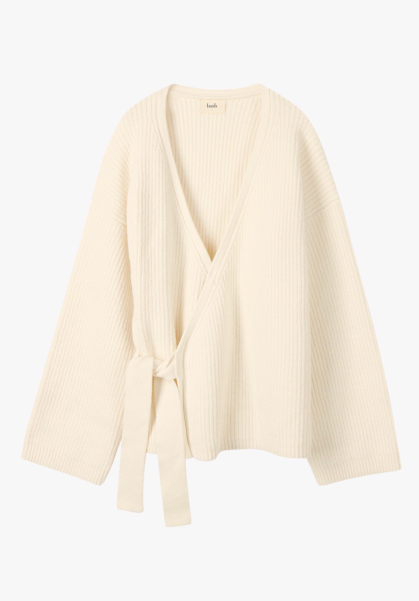 Minnota Wrap Knitted Cardigan Soft White hush