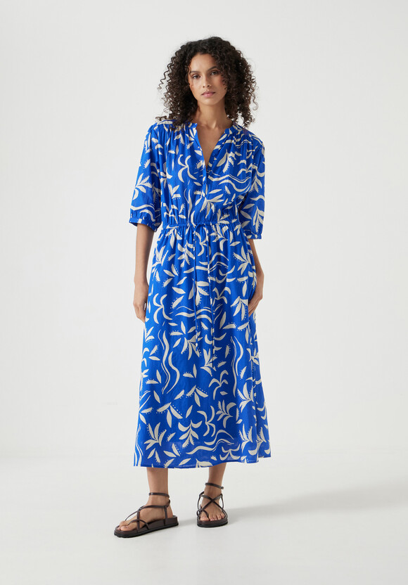 Lhea Printed Midi Cotton Dress