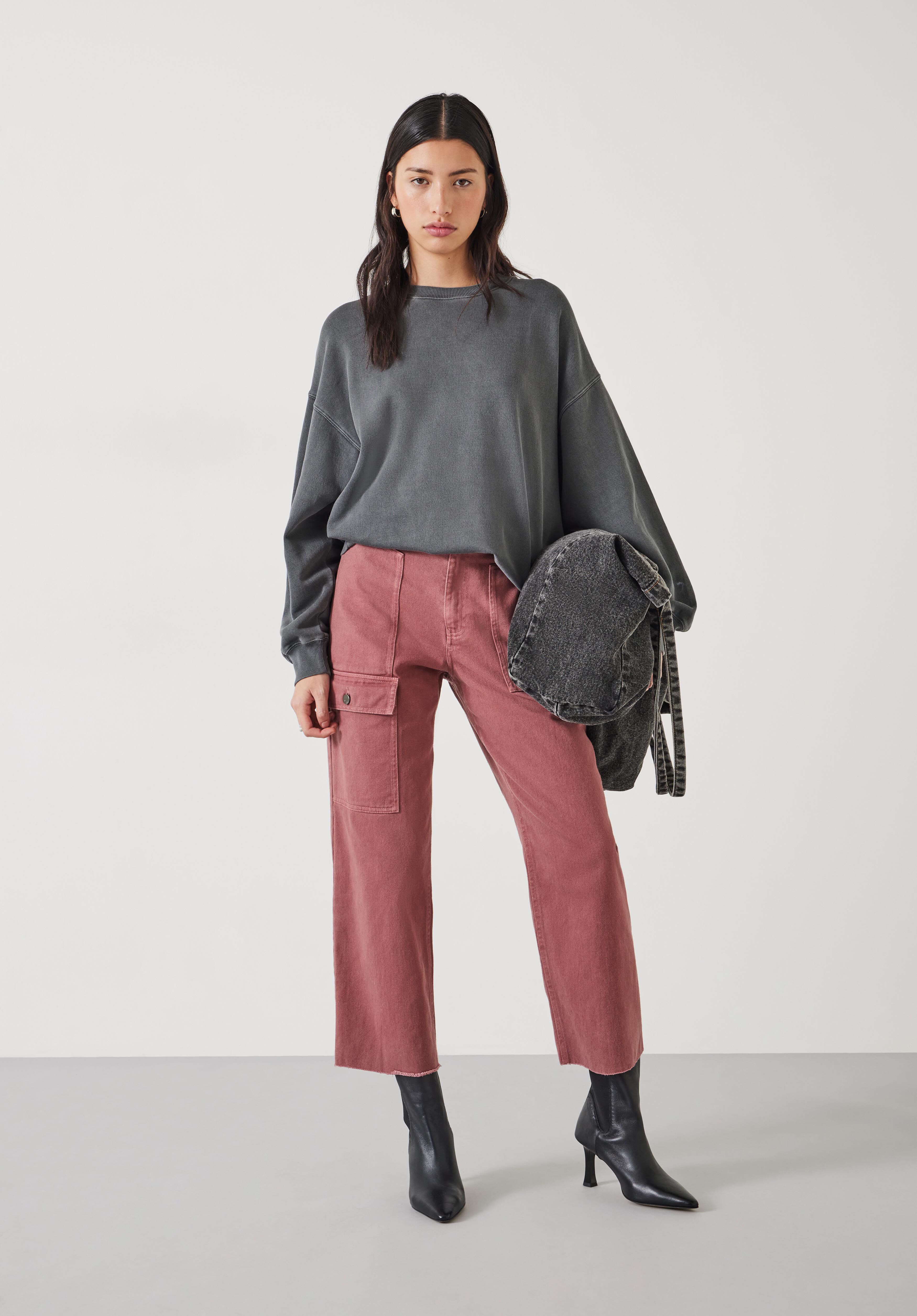 Issy Cropped Trousers Merlot hush