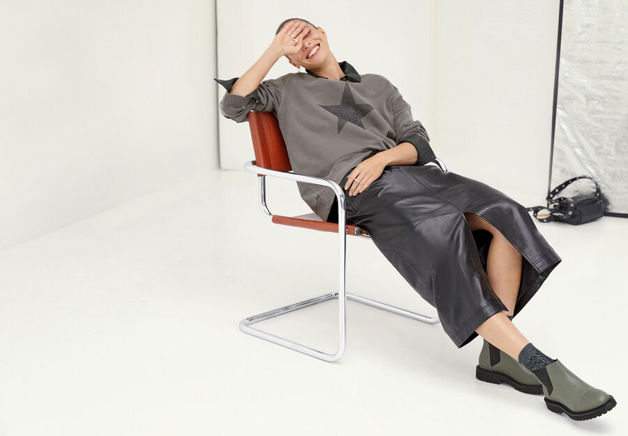 Mali Leather Skirt