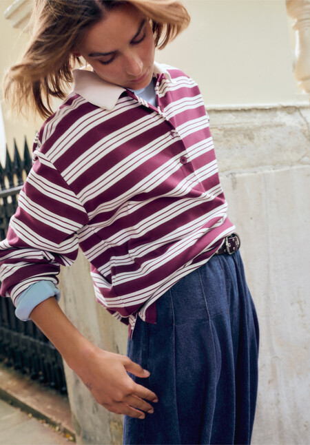Striped Polo Top