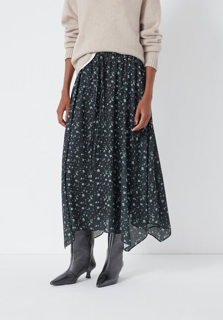 Kaia Chiffon Hanky Hem Skirt