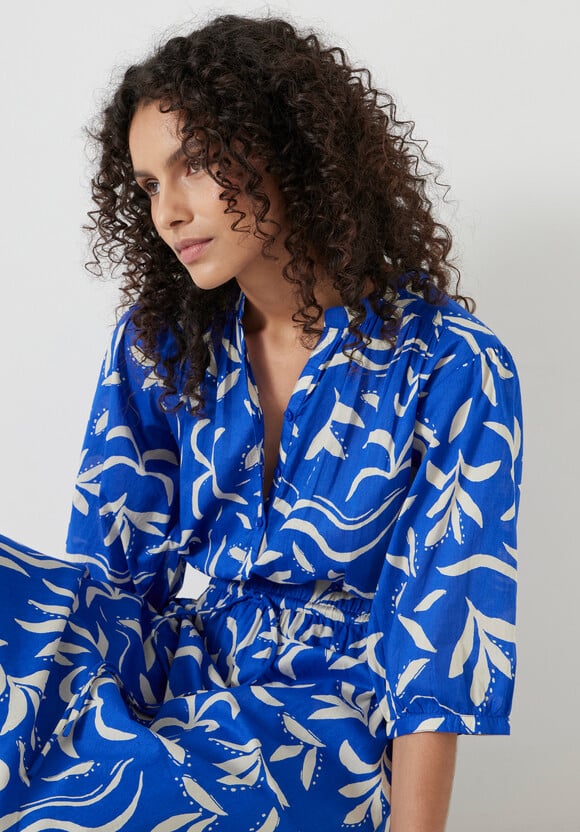 Lhea Printed Midi Cotton Dress