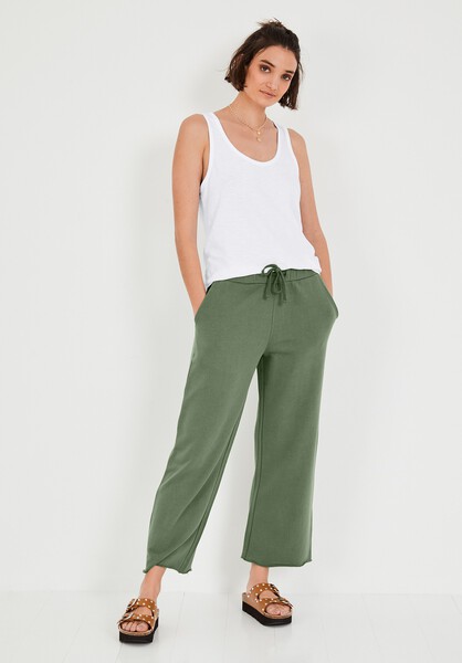 Cropped Wide Leg Joggers