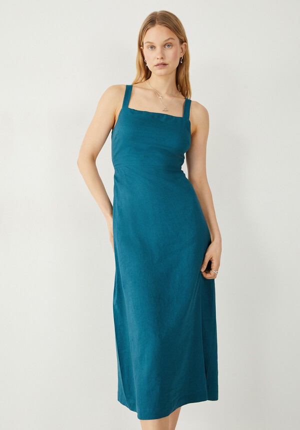 Macy Linen Midi Dress