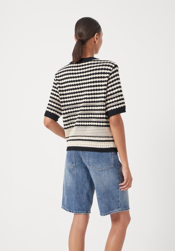 Mono Stitch Short Sleeve Cardigan