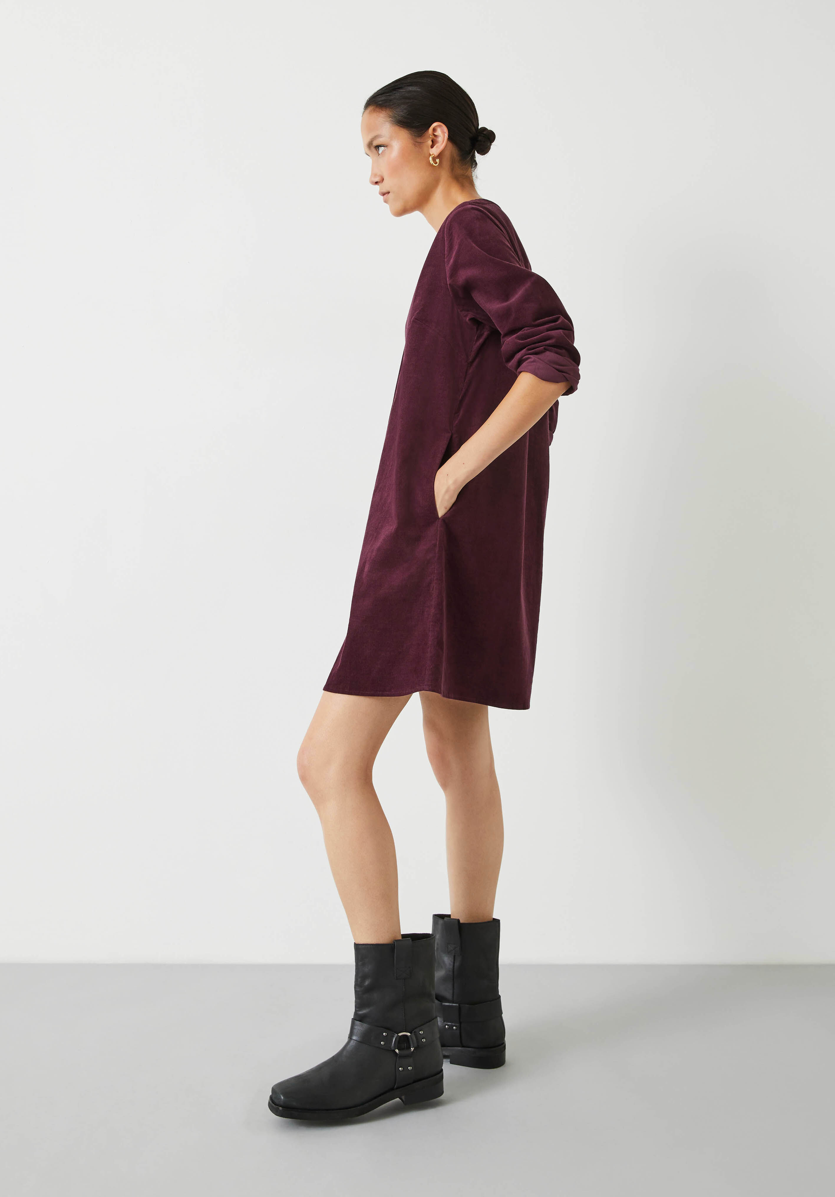 Burgundy sales cord dress