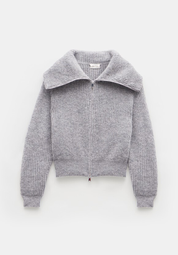 Zanna Wool Blend Zip Cardigan