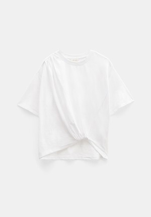 Tamsen Relaxed Tuck Detail Slub T-Shirt