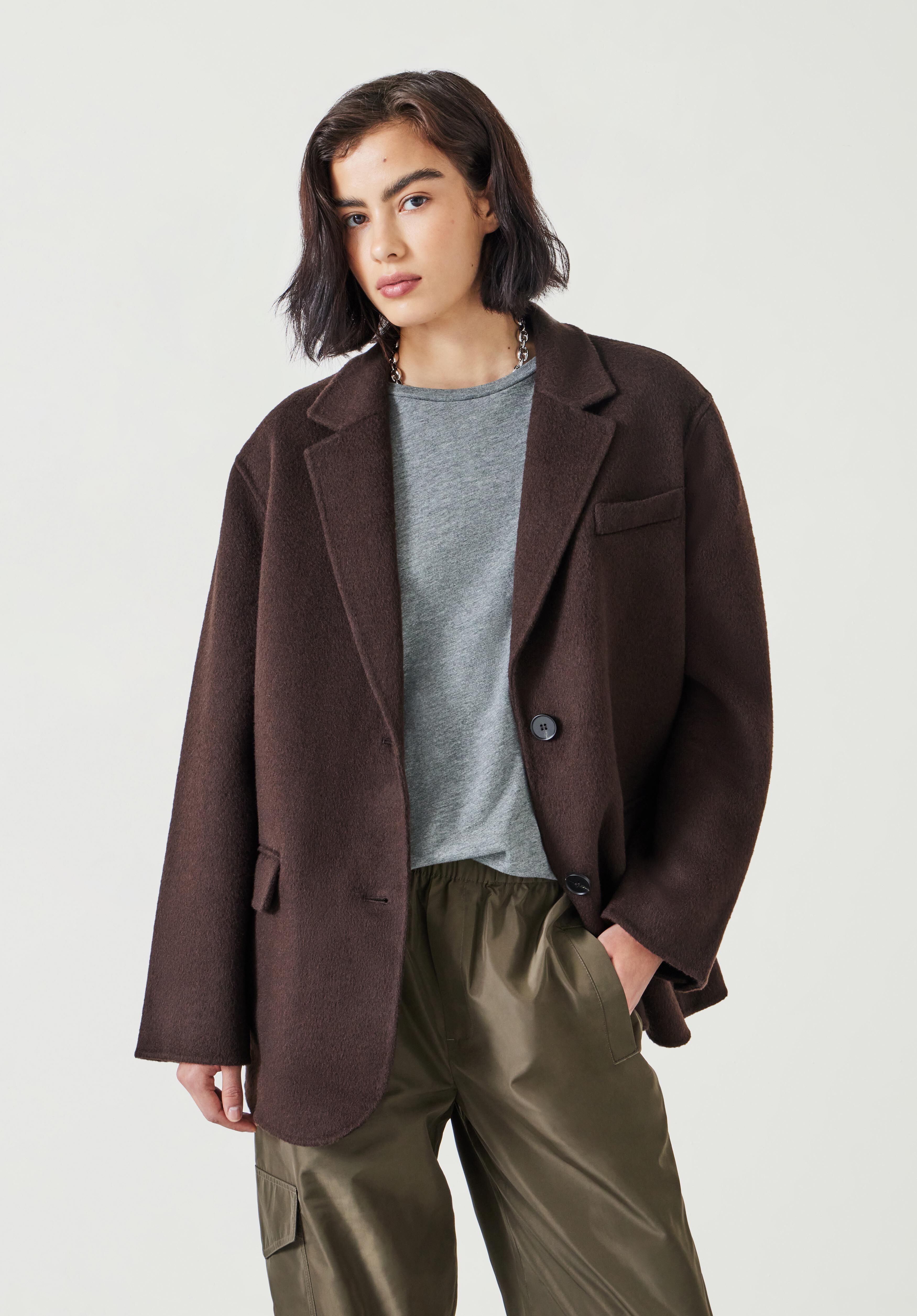 Wool blazer coat hot sale