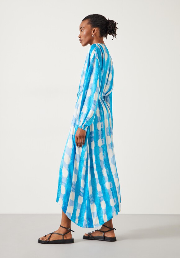 Clarette Watercolour Check Maxi Dress