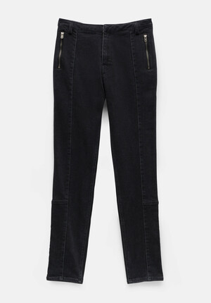 Seamed Detail Biker Jeans