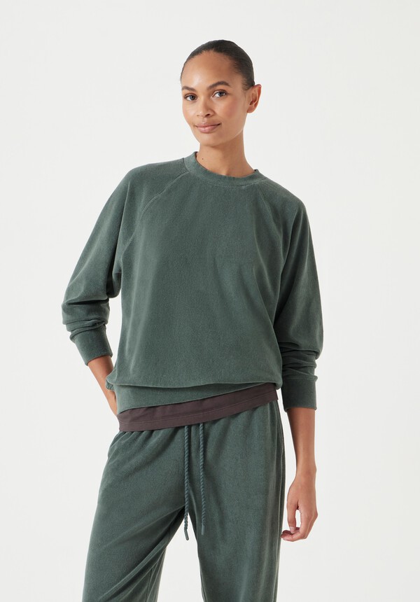 Towelling Raglan Sweatshirt