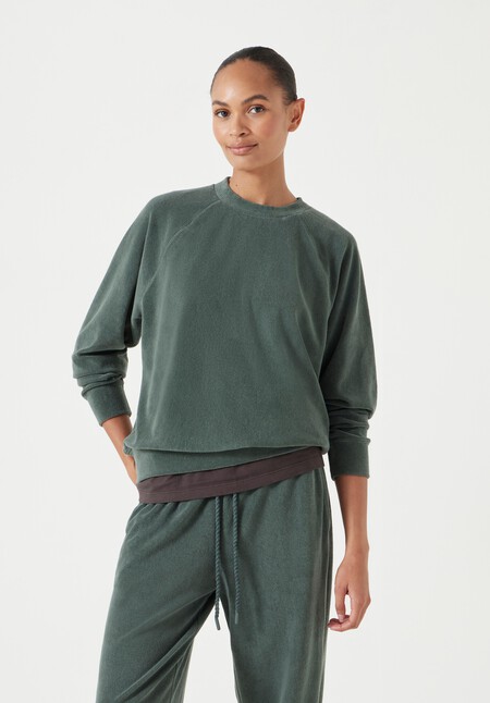 Towelling Raglan Sweatshirt