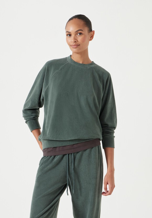 Towelling Raglan Sweatshirt