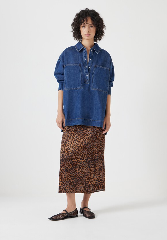 Denim Pullover Shirt