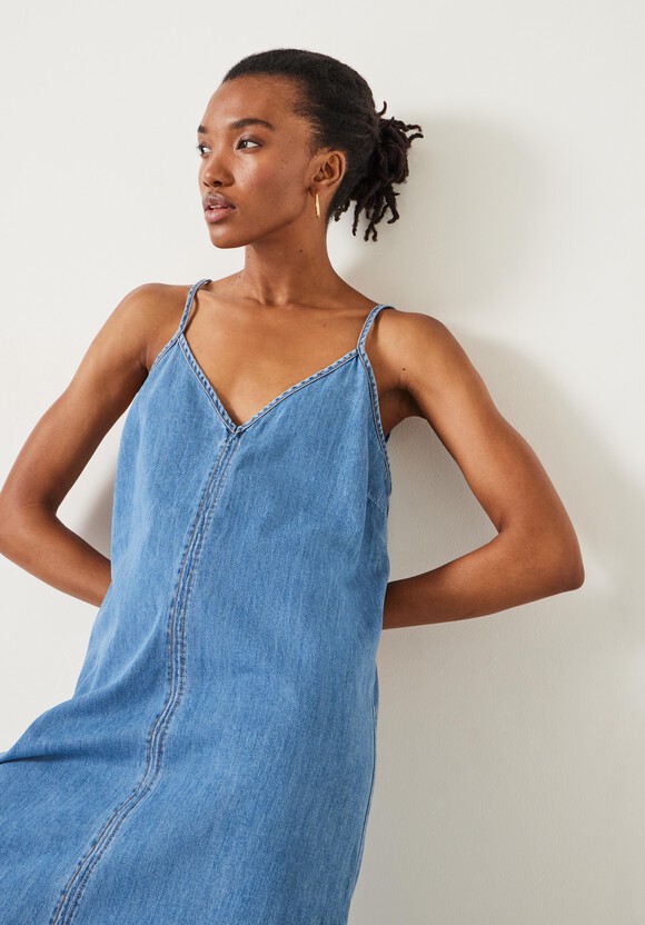 Saskia Denim Slip Maxi Dress