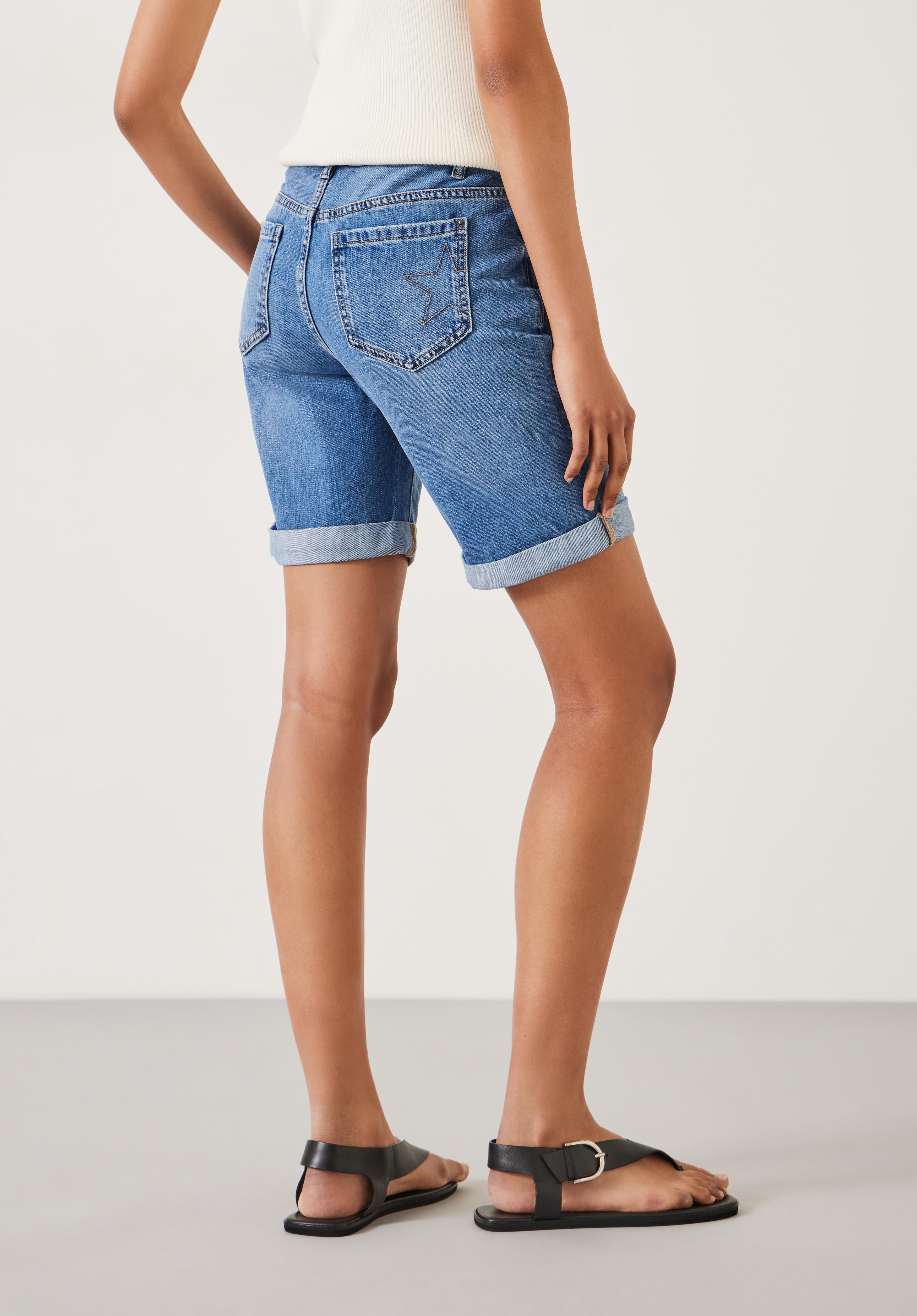 Long jean shorts top