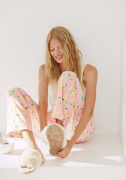 Isla Printed Cotton PJ Trousers