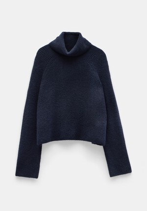 Aven Raglan Roll Neck Wool Blend Jumper