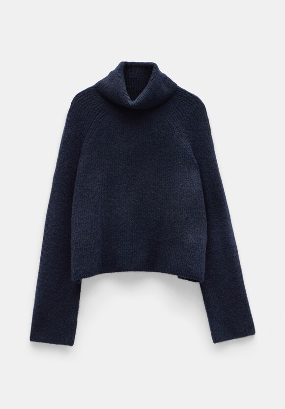 Aven Raglan Roll Neck Wool Blend Jumper