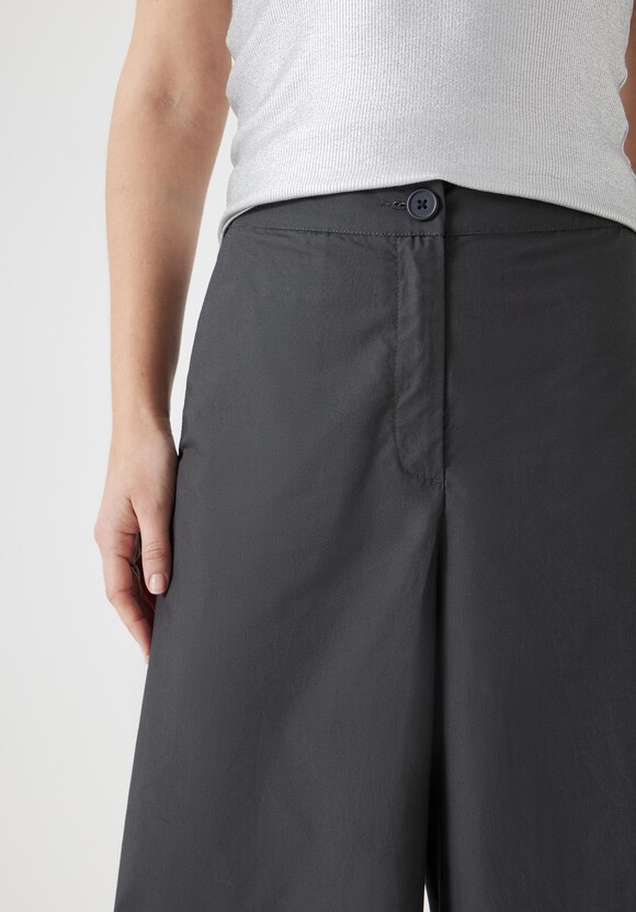Lightweight Cotton Wide Leg Cropped Trousers