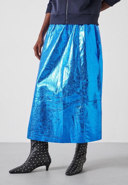 Crackled Patent Skirt