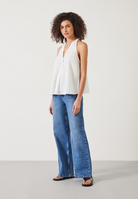 Tia Halter Linen Cami