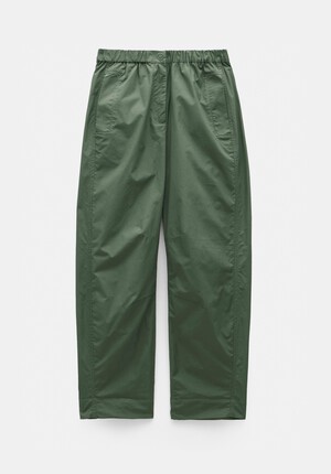Jack Barrel Leg Pull On Lightweight Cotton Trousers