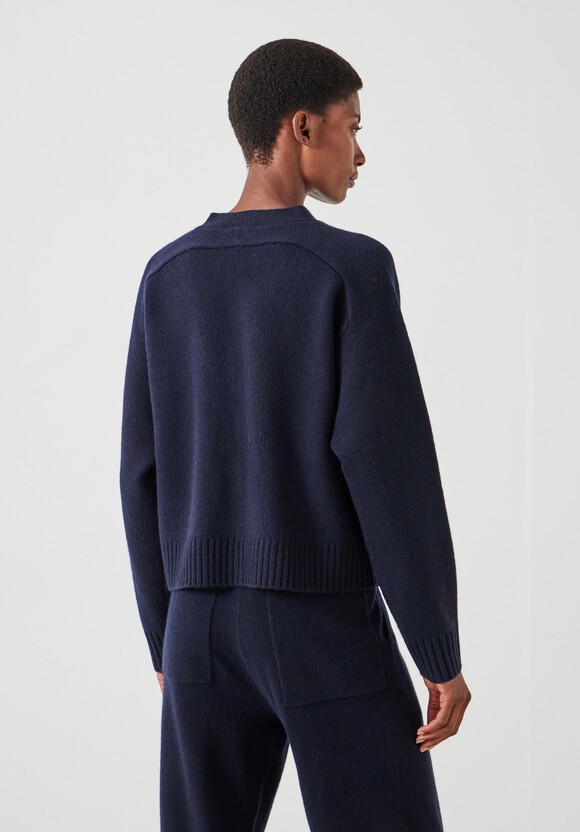 Daisy Merino Wool V Neck Cardigan