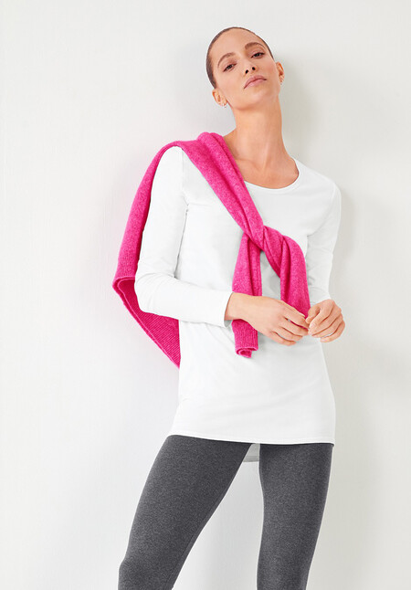 Longline Stretch-Cotton T-Shirt