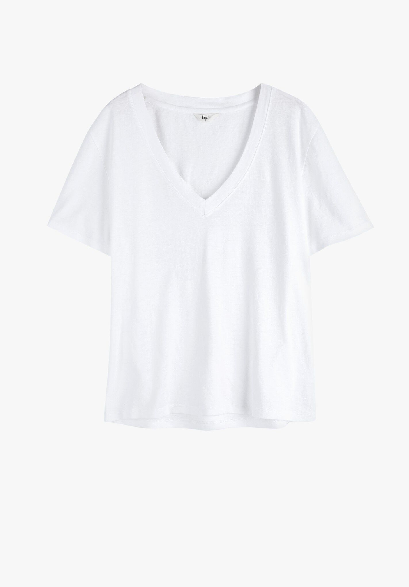 Deep v best sale white shirt