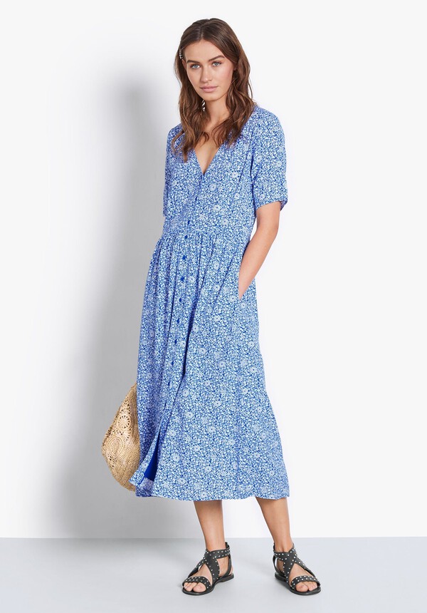 Cecil Floral Print Midi Dress