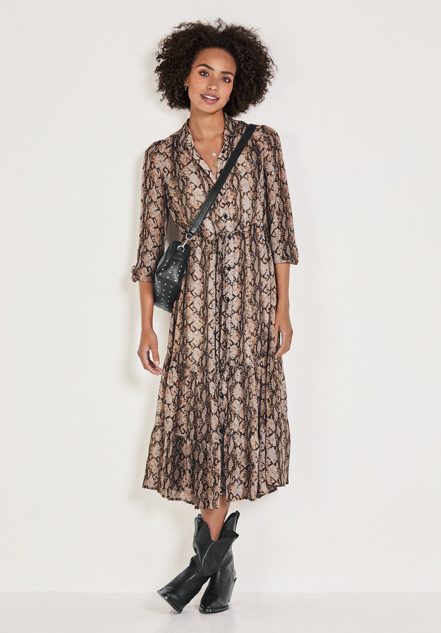 midi snakeskin dress