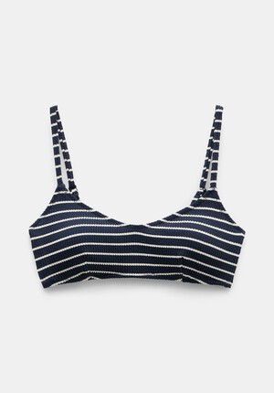 Cassidy Stripe Rib Bikini Top