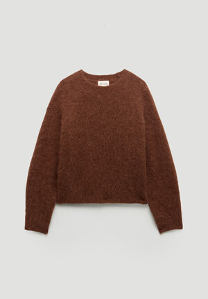 Crew Neck Alpaca Wool Jumper