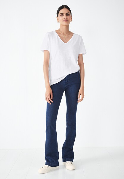 Cali Cotton Slub V Tee