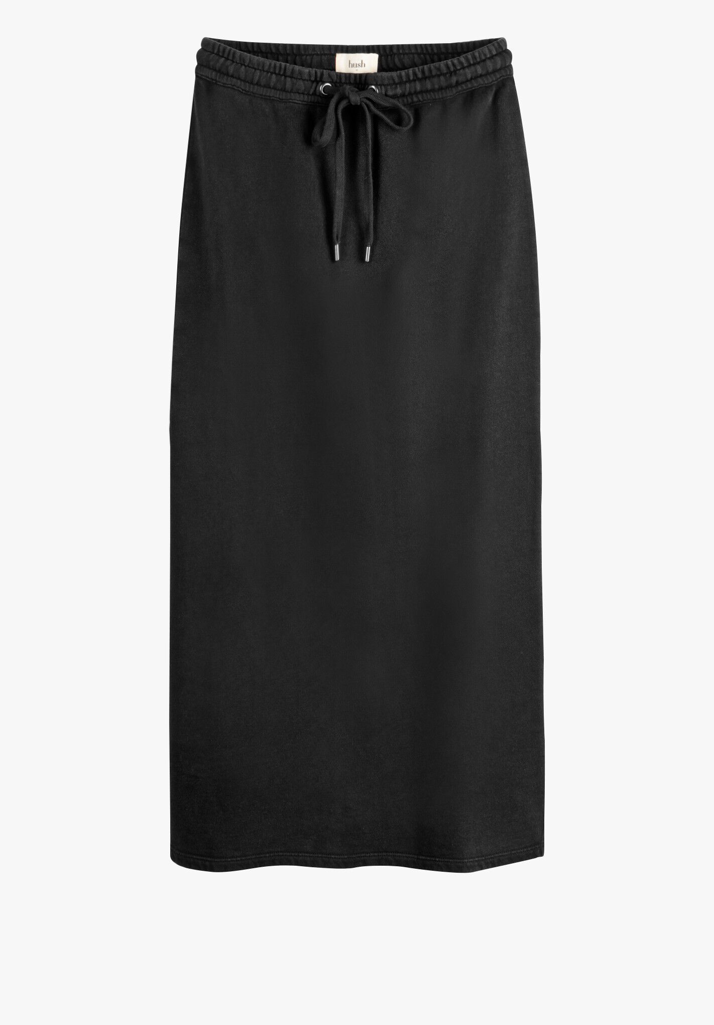 Black drawstring jersey skirt discount