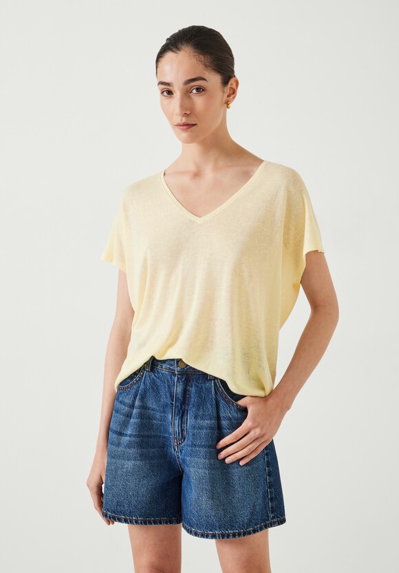 Emmerline Linen Blend Knitted Top