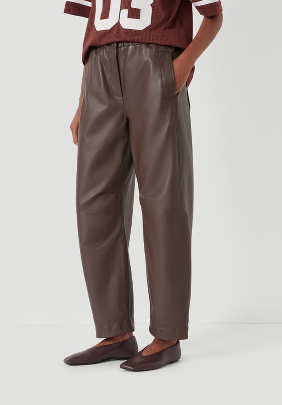 Leather Jack Barrel Trousers
