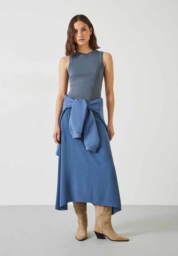 Layla Textured Midi Skirt