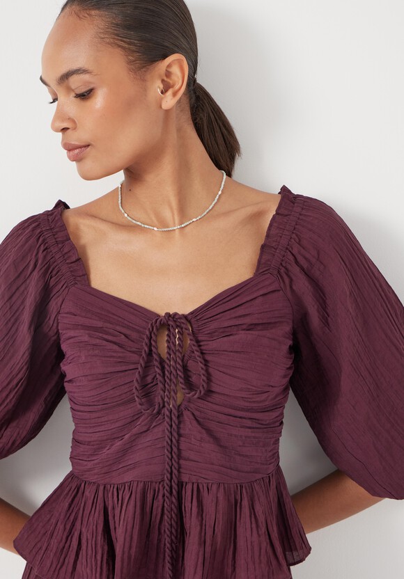 Zoe Crinkle Peplum Top