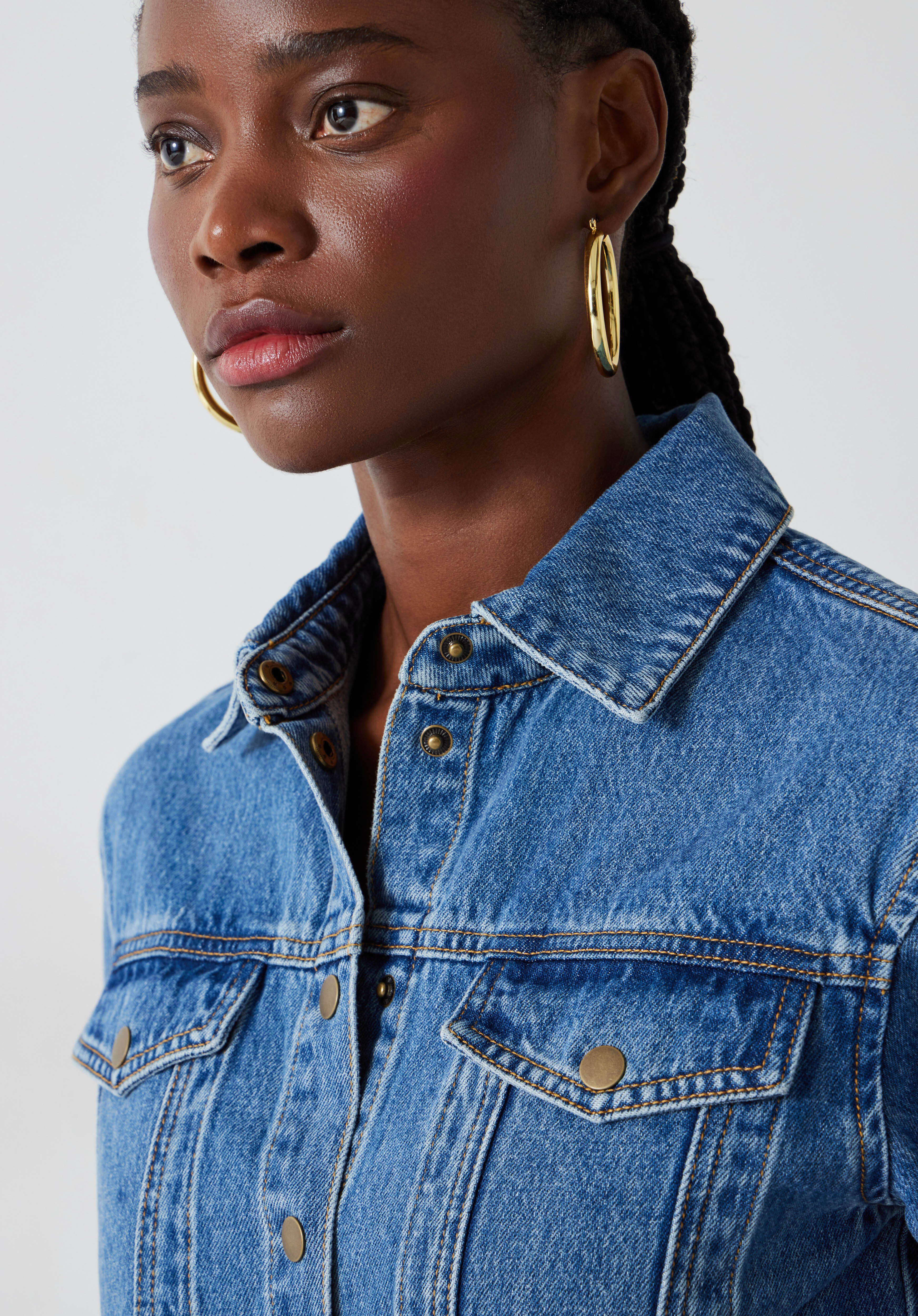 Tate Denim Maxi Shirt Dress Mid Authentic Wash hush