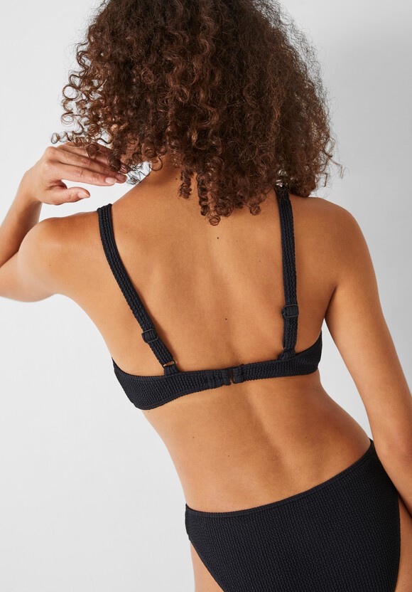 Crinkle Ribbed Ring Bikini Top