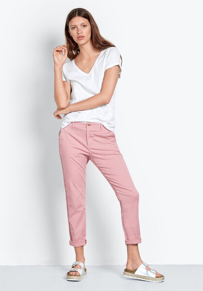 Girlfriend Chinos Ladies Summer Chinos Washed Pink Hush