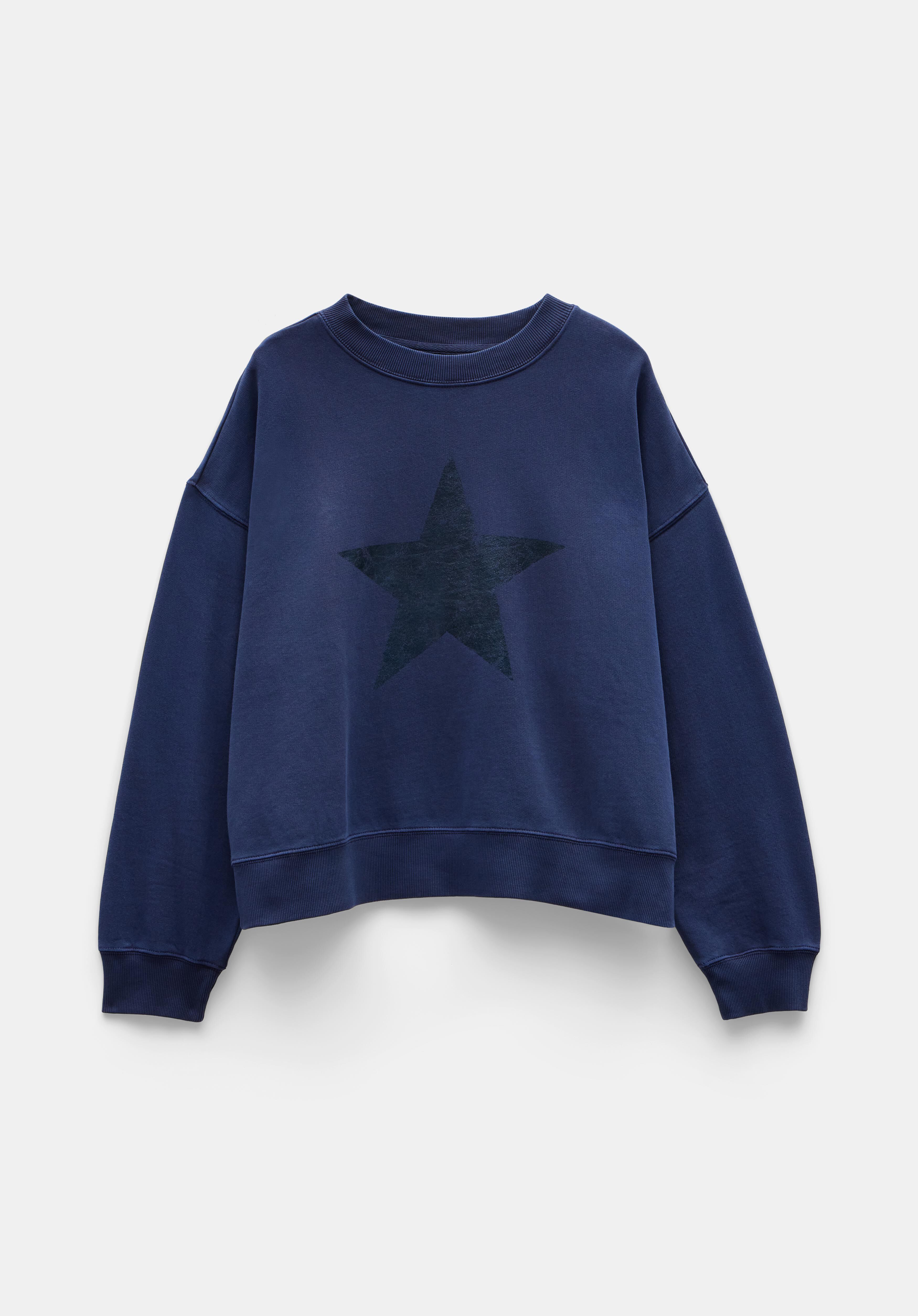 Star sleeve sweatshirt new arrivals