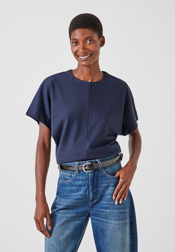 Seam Detail Short Sleeve Top
